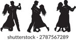 Elegant ballroom dancers performance isolated scalable vector eps.