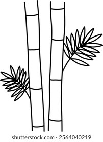 An elegant bamboo stalks illustration symbolizing nature and tradition, great for website, application, printing, document, poster design, etc.