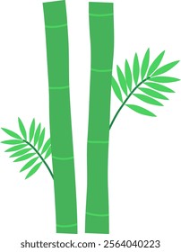 An elegant bamboo stalks illustration symbolizing nature and tradition, great for website, application, printing, document, poster design, etc.