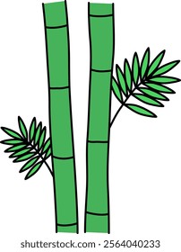 An elegant bamboo stalks illustration symbolizing nature and tradition, great for website, application, printing, document, poster design, etc.