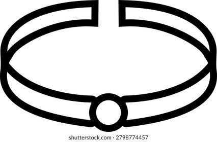Elegant bangle bracelet icon ideal for jewelry collections, fashion stores, accessory departments, and retail branding. Editable vector illustration for commercial and personal use.