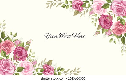 elegant banner and background floral template