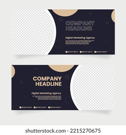 elegant banner cover social media promotion company business headline template. website e-commerce brochure flyer purpose needs.