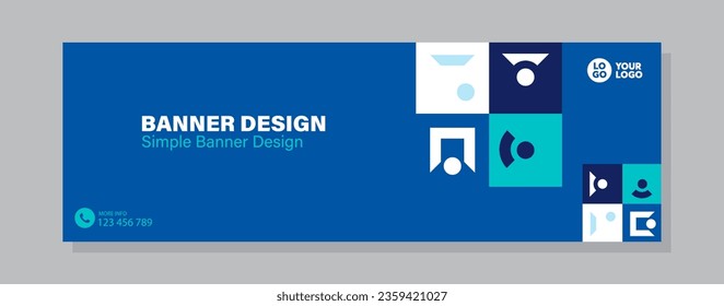 elegant banner design web template, Horizontal header web banner. Modern cute Blue cover header background for website design, Social Media Cover ads banner, flyer, invitation card