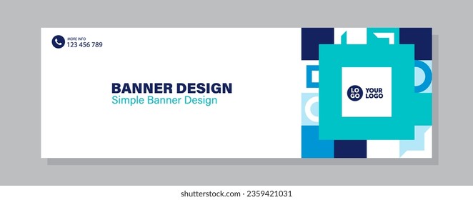 elegant banner design web template, Horizontal header web banner. Modern cute Blue cover header background for website design, Social Media Cover ads banner, flyer, invitation card