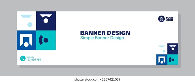 elegant banner design web template, Horizontal header web banner. Modern cute Blue cover header background for website design, Social Media Cover ads banner, flyer, invitation card