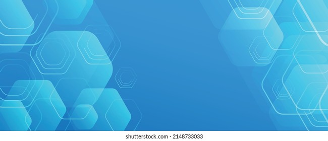 Elegant banner with hexagon design