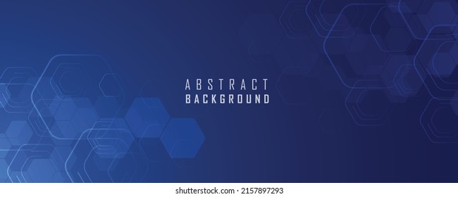 Elegant banner with hexagon design