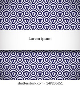 Elegant banner on seamless background with circles 