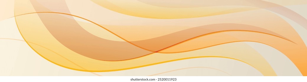 Elegant banner in orange beige tones. Excellent background for decorating pages in social networks, posters, presentations, outdoor advertising and your other projects. Vector.