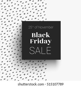 Elegant Banner sale black friday. Invitation for boutique clothing or cosmetics. Banner for fashion store discounts.