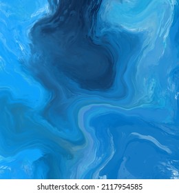 Elegant banner template design with blue paint brush elements. Abstract decoration. Vector illustration.