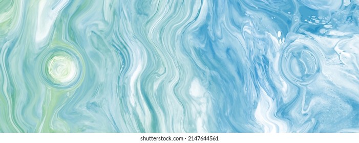 Elegant banner template design with blue paint brush elements. Abstract decoration. Vector illustration.