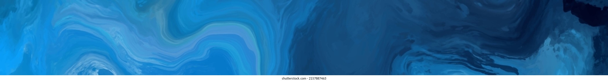 Elegant banner template design with blue paint brush elements. Abstract decoration. Vector illustration.