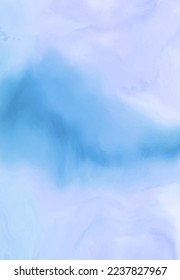 Elegant banner template design with blue paint brush elements. Abstract decoration. Vector illustration.