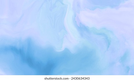 Elegant banner template design with blue paint brush elements. Abstract decoration. Vector illustration.