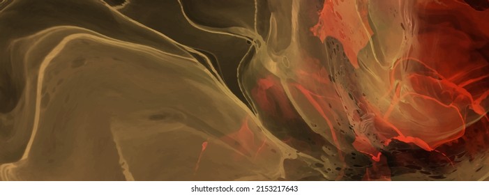 Elegant banner template design with color paint brush elements. Abstract decoration. Vector illustration.