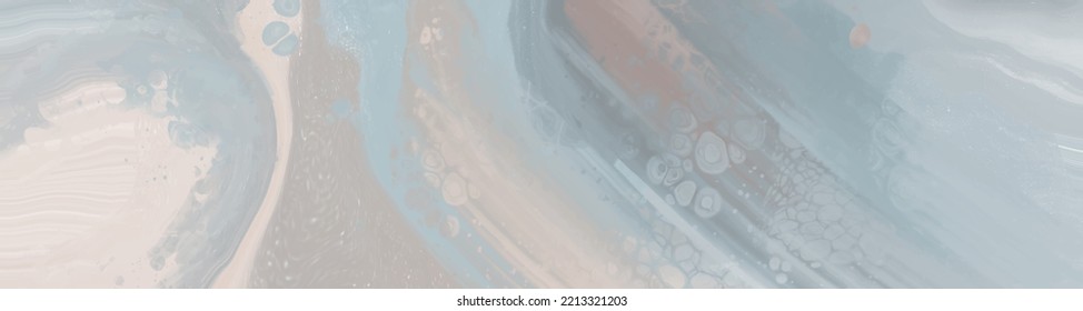 Elegant banner template design with color paint brush elements. Abstract decoration. Vector illustration.