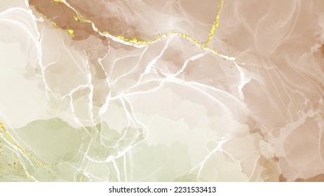 Elegant banner template design with color paint brush elements. Abstract decoration. Vector illustration.