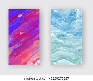 Elegant banner template design with purple, blue paint set.. Abstract decoration. Vector illustration.