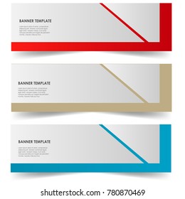 elegant banner template set isolated background vector