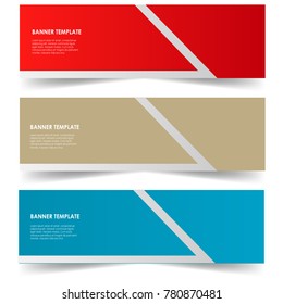 elegant banner template set isolated background vector