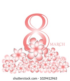 Elegant banner for Women's Day with flowers