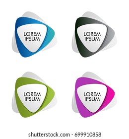 Elegant banners set with text space colorful vector illustration
