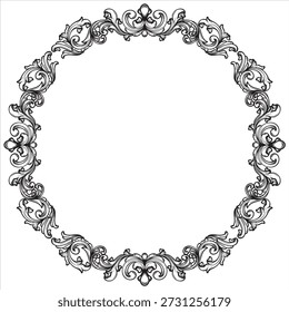 Elegante borda barroca para design formal