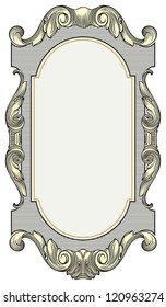 Elegant baroque ornate. Curves engraving frames