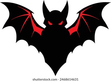 Elegant Bat Silhouette High Quality Vector for Creative Projects