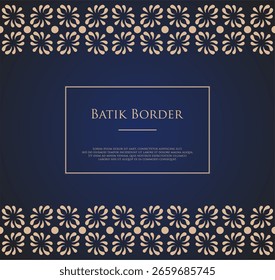 Elegant Batik Border Design for Traditional Fabric and Textile Embellishments
