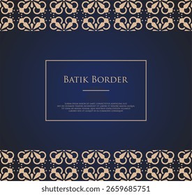 Elegant Batik Border Design for Traditional Fabric and Textile Embellishments
