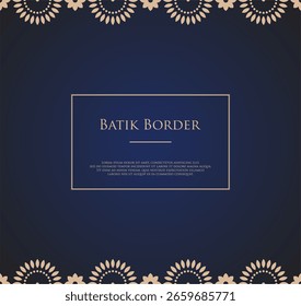 Elegant Batik Border Design for Traditional Fabric and Textile Embellishments