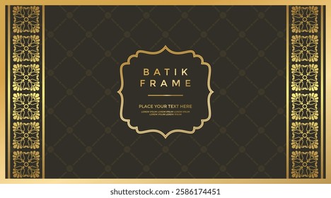 Elegant Batik Gold Frame Background