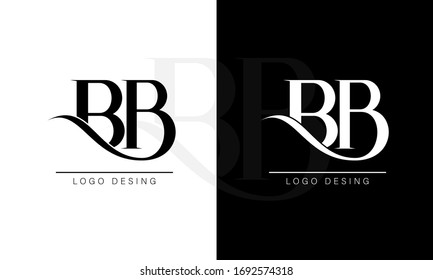 Elegant BB Letter Linked Monogram Logo Design
