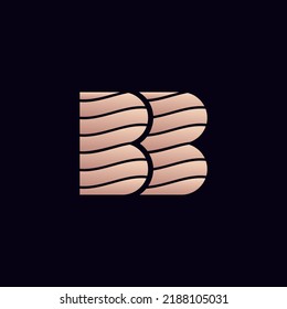 Elegantes Logo-Design für den BB-Letter Linked Monogram