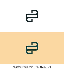 Eleganter BB-Buchstabe mit gebundenem Monogramm Logo-Design
