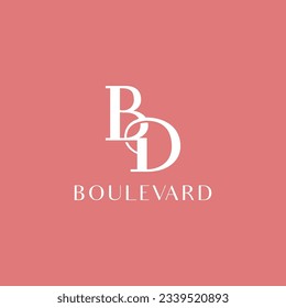 Elegant BD letter beauty logo design. Good to use for company, corporate, boutique logo