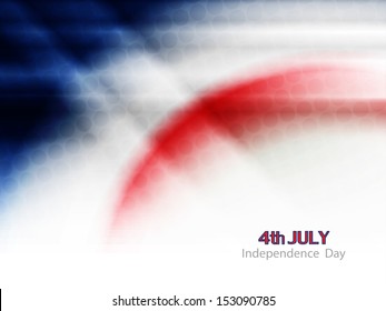 elegant beautiful american flag theme background with waves and halftone for independence day. vector illustration