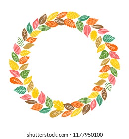 Elegant And Beautiful Autumn Leaves And Elements. Bright Images For Thanksgiving Day