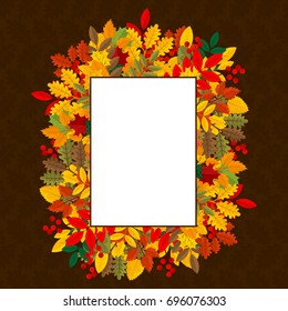 Elegant and beautiful autumn leaves and elements. Bright images for Thanksgiving Day