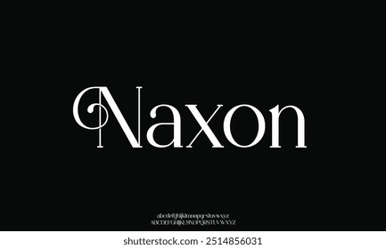 Elegant beautiful classic classy modern serif alphabet font typeface typography. Vector Illustrator editable.