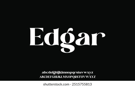 Elegant beautiful classic classy modern serif alphabet font typeface typography. Vector Illustrator editable.