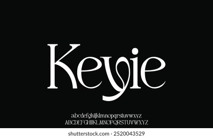Elegant beautiful classic classy modern serif alphabet font typeface typography. Vector Illustrator editable.