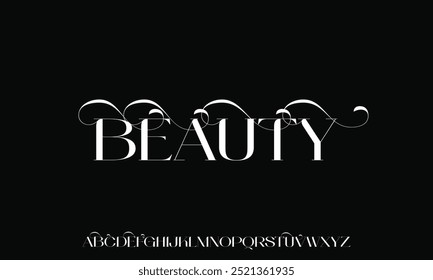 Elegant beautiful classic classy modern serif alphabet font typeface typography. Vector Illustrator editable.font, typeface, sophisticated, modern, luxury, serif, background, vector, logo, design