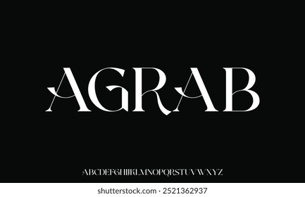 Elegant beautiful classic classy modern serif alphabet font typeface typography. Vector Illustrator editable.font, typeface, sophisticated, modern, luxury, serif, background, vector, logo, design