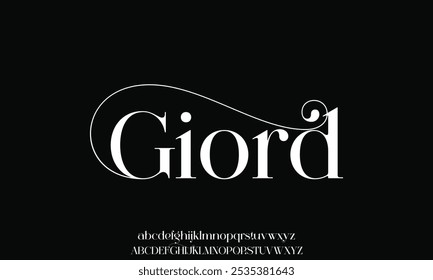 Elegante hermosa clásica clásica moderna serif alfabeto tipografía tipográfica. Fuente, tipo de letra, sofisticado, moderno, lujoso, Vector, serif, fondo, Vector, logotipo, diseño