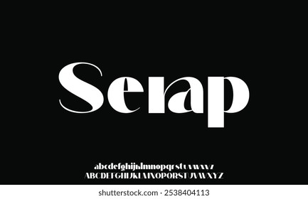 Elegant beautiful classic classy modern serif alphabet font typeface typography. Vector Illustrator editable.