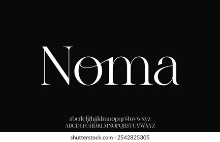 Elegante hermosa clásica clásica moderna serif alfabeto tipografía tipográfica. Fuente, tipo de letra, sofisticado, moderno, lujoso, Vector, serif, fondo, Vector, logotipo, diseño